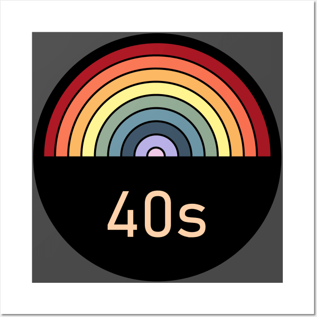 Retro rainbow 40s Wall Art by YellowParty